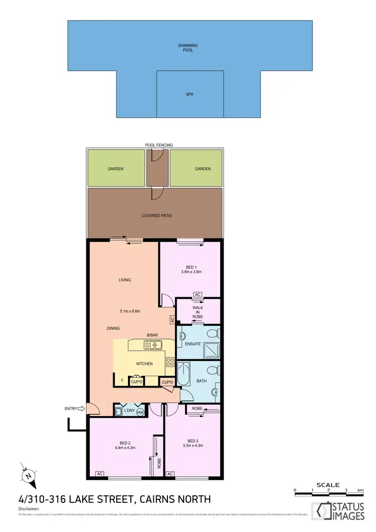 Floorplan of Homely unit listing, 4/310-316 Lake Street, Cairns North QLD 4870