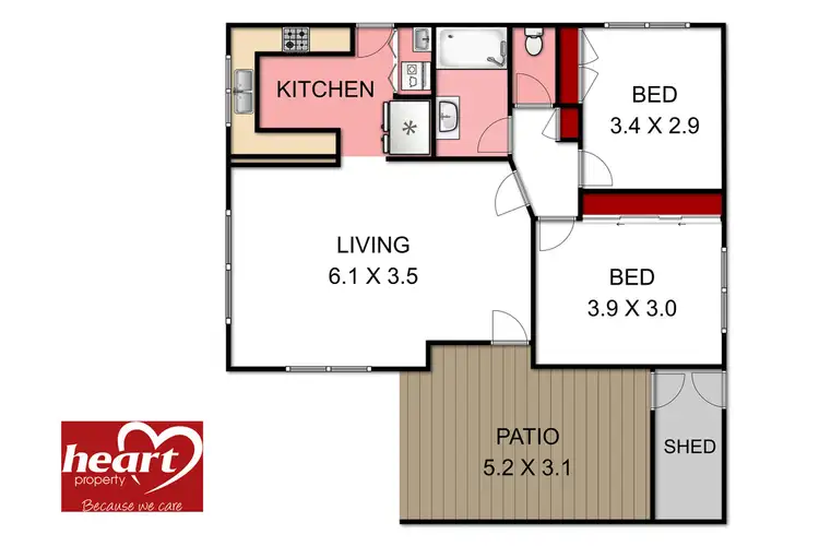 Floorplan of Homely unit listing, 3/55 Patten Street, Sale VIC 3850