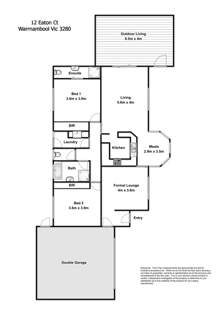 Floorplan of Homely house listing, 12 Eaton Court, Warrnambool VIC 3280
