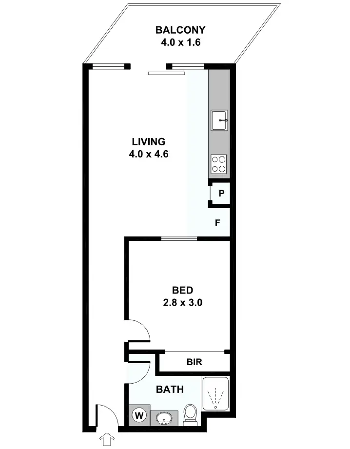 Floorplan of Homely apartment listing, 612/39 Kingsways, Glen Waverley VIC 3150