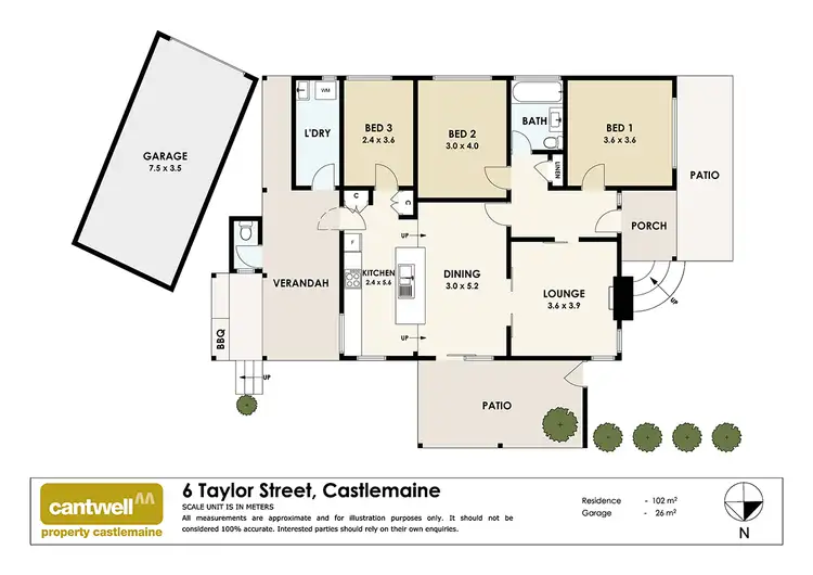 Floorplan of Homely house listing, 6 Taylor Street, Castlemaine VIC 3450