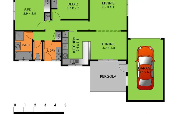 Floorplan of Homely townhouse listing, 1/110 Church Street, Grovedale VIC 3216