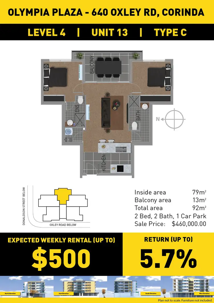 Floorplan of Homely unit listing, 13/640 Oxley Rd, Corinda QLD 4075