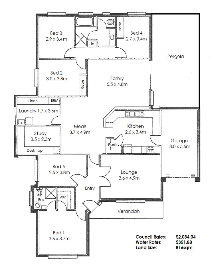 Floorplan of Homely house listing, 3 Sutton Court, Meadows SA 5201