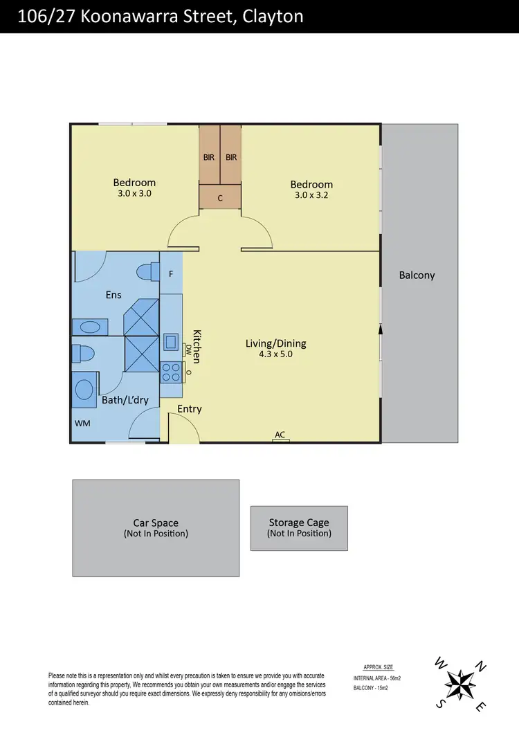 Floorplan of Homely apartment listing, 106/27 Koonawarra Street, Clayton VIC 3168