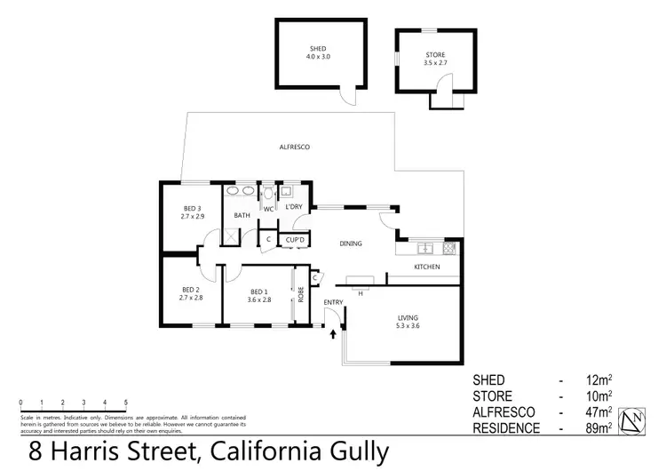 Floorplan of Homely house listing, 8 Harris Street, California Gully VIC 3556