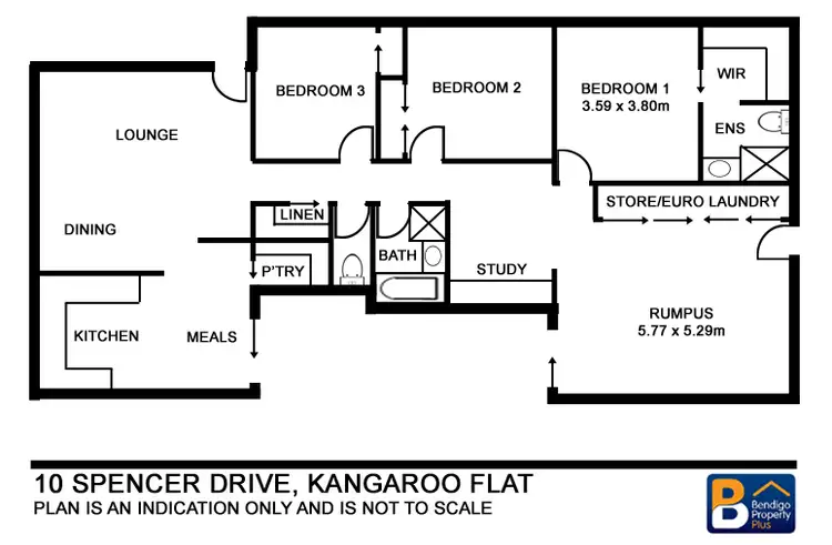 Floorplan of Homely house listing, 10 Spencer Drive, Kangaroo Flat VIC 3555