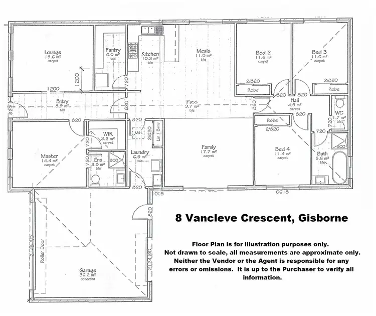 Floorplan of Homely house listing, 8 Vancleve Crescent, Gisborne VIC 3437