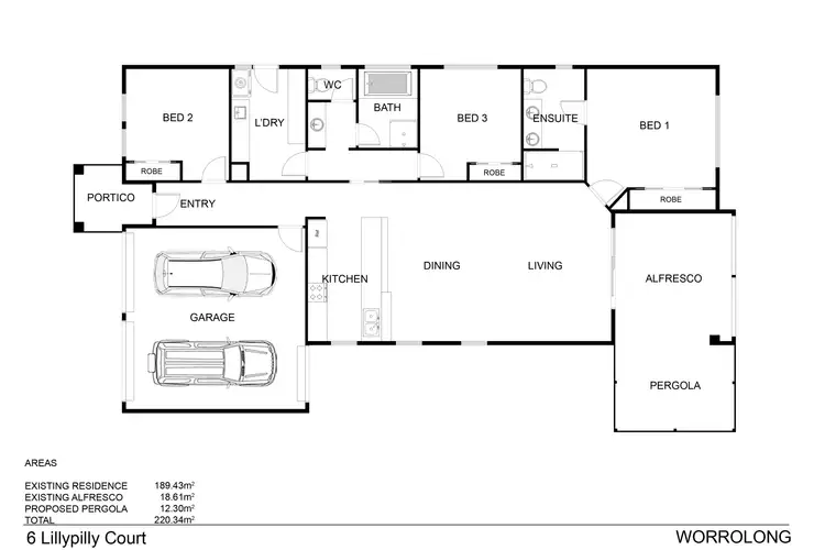 Floorplan of Homely house listing, 6 Lillypilly Court, Worrolong SA 5291