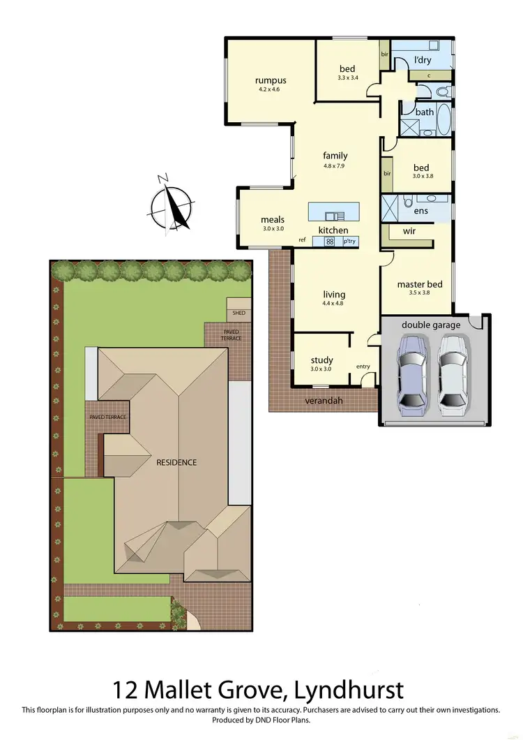 Floorplan of Homely house listing, 12 Mallett Grove, Lyndhurst VIC 3975