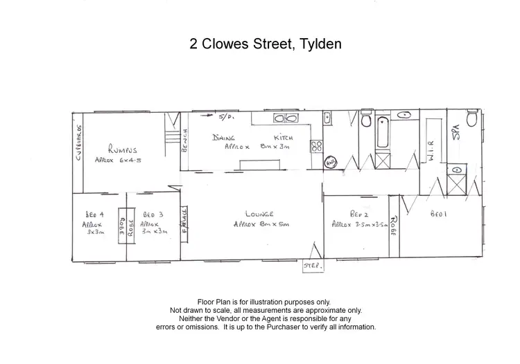Floorplan of Homely house listing, 2 Clowes Street, Tylden VIC 3444