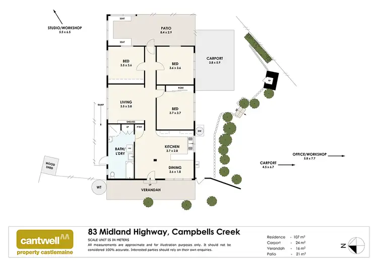 Floorplan of Homely house listing, 83 Midland Highway, Campbells Creek VIC 3451