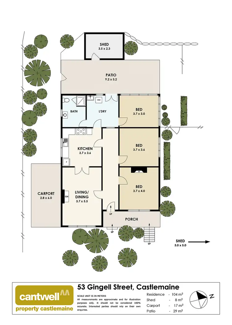 Floorplan of Homely house listing, 53 Gingell Street, Castlemaine VIC 3450