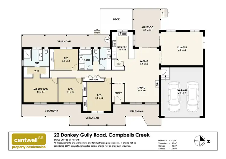 Floorplan of Homely house listing, 22 Donkey Gully Road, Campbells Creek VIC 3451