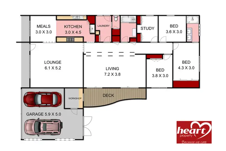 Floorplan of Homely house listing, 21 Valentine Crescent, Sale VIC 3850