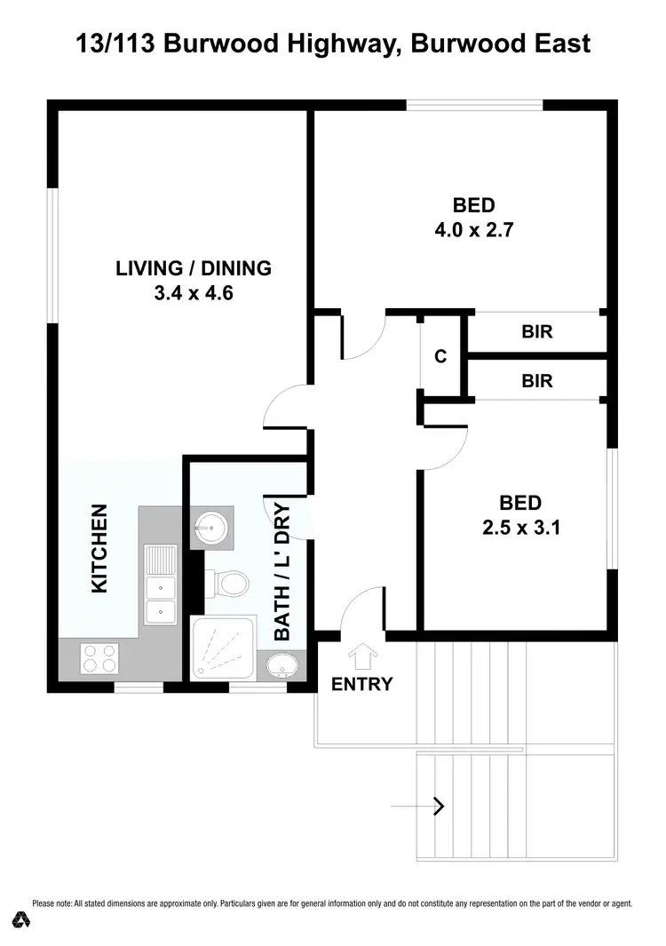 Floorplan of Homely apartment listing, 13/113 Burwood Hwy, Burwood East VIC 3151