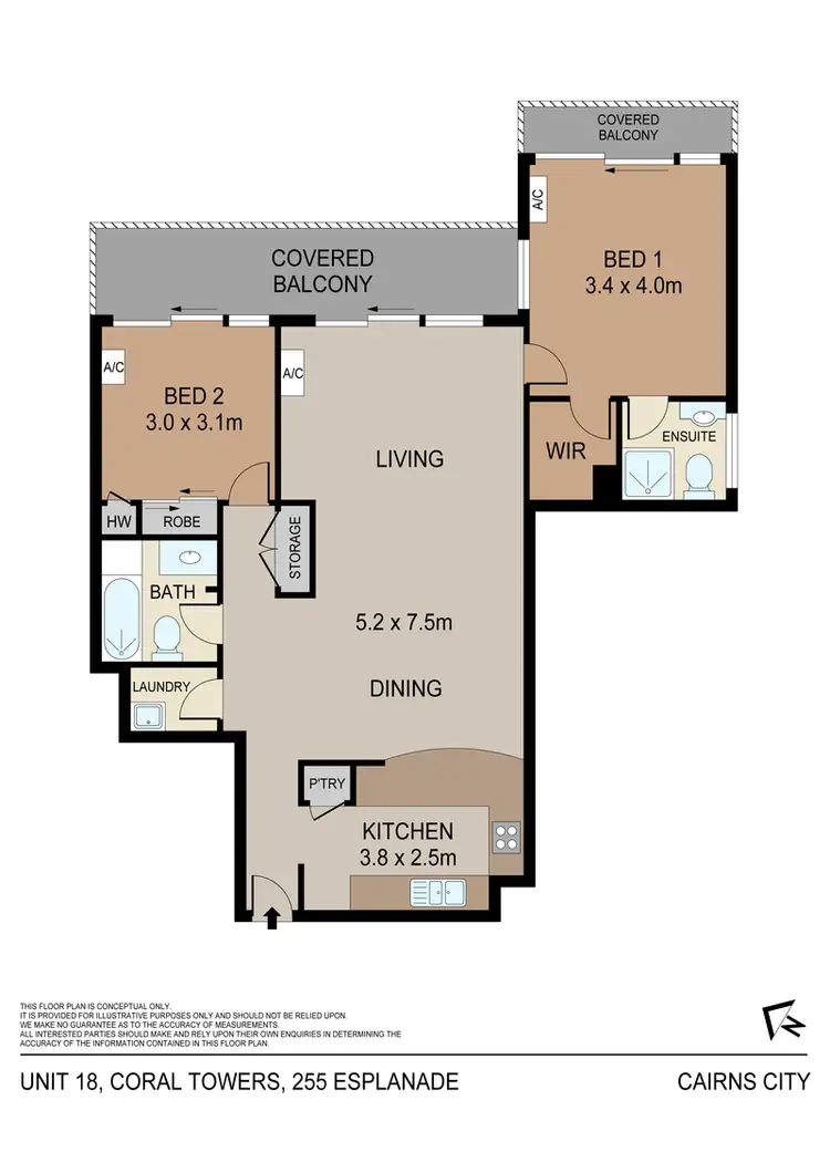 Floorplan of Homely unit listing, 18/249 Esplanade, Cairns North QLD 4870