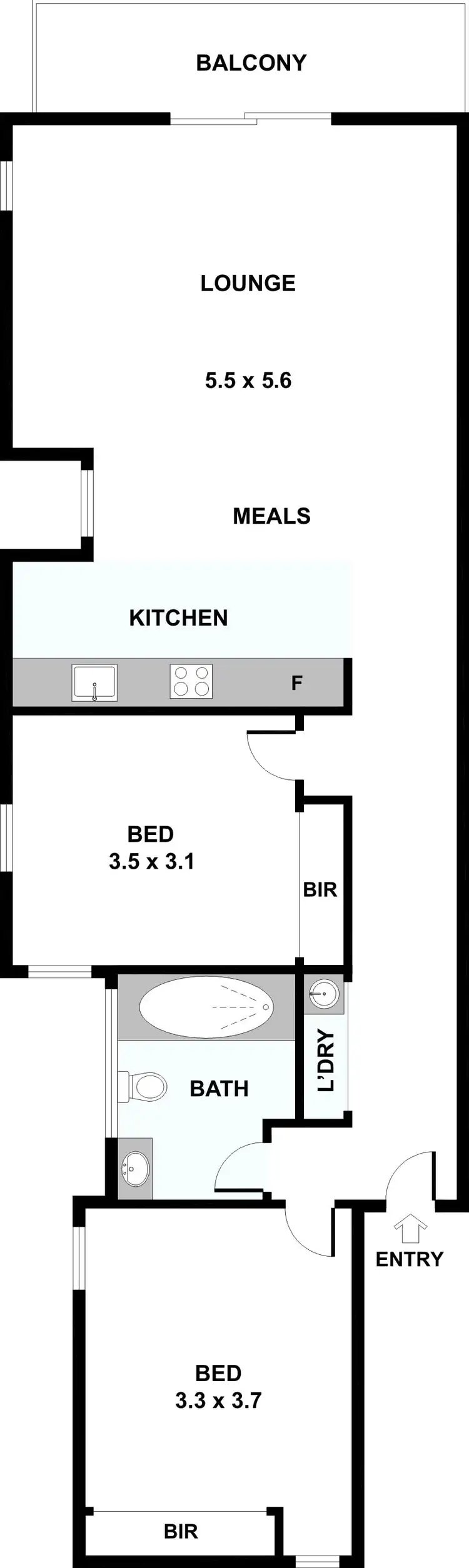 Floorplan of Homely apartment listing, 16/1 Marnoo Street, Braybrook VIC 3019
