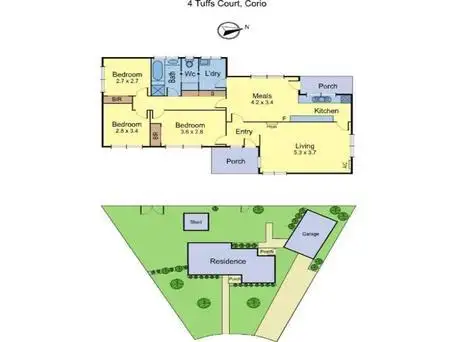 Floorplan of Homely house listing, 4 Tuffs Court, Corio VIC 3214