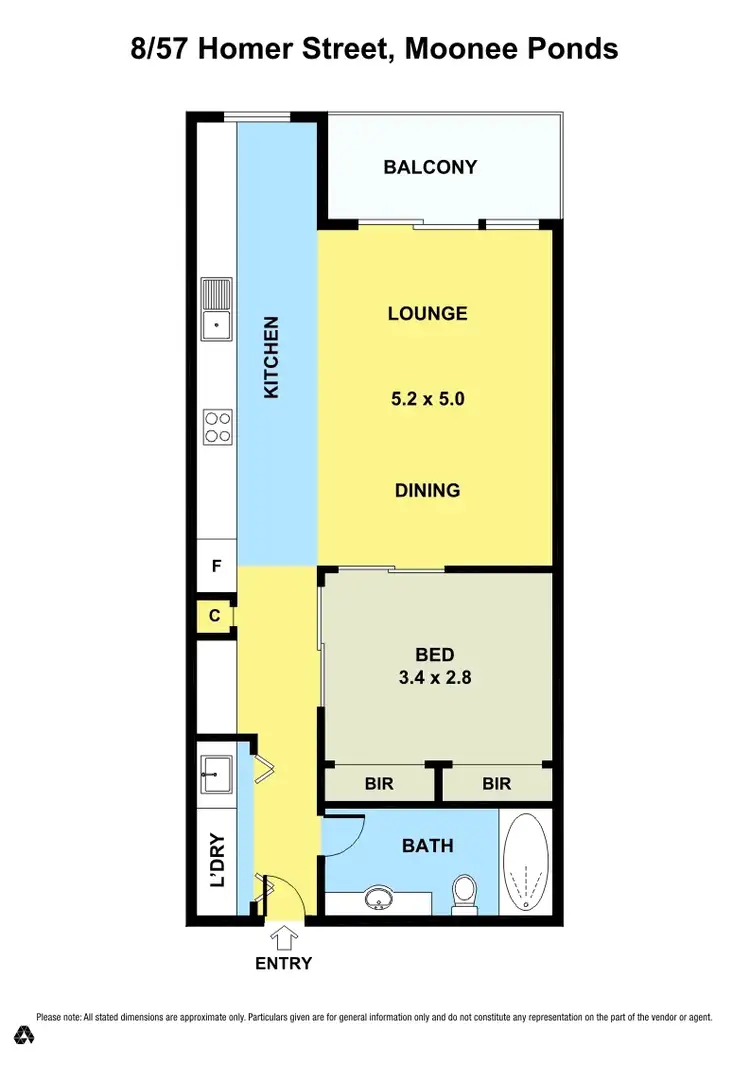 Floorplan of Homely apartment listing, 8/57 Homer Street, Moonee Ponds VIC 3039