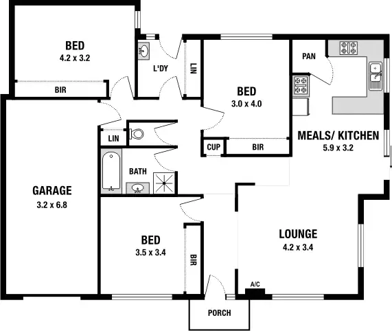 Floorplan of Homely house listing, 1/15 Brindalee Way, Hillside VIC 3037