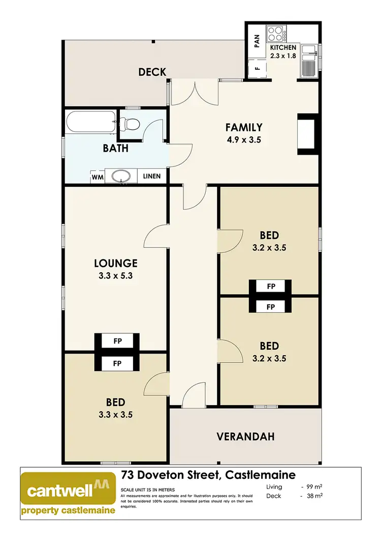 Floorplan of Homely house listing, 73 Doveton Street, Castlemaine VIC 3450