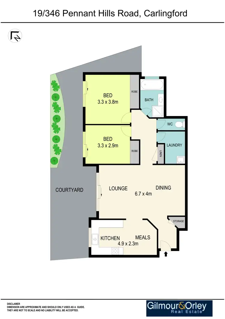 Floorplan of Homely unit listing, 19/346 Pennant Hills Road, Carlingford NSW 2118