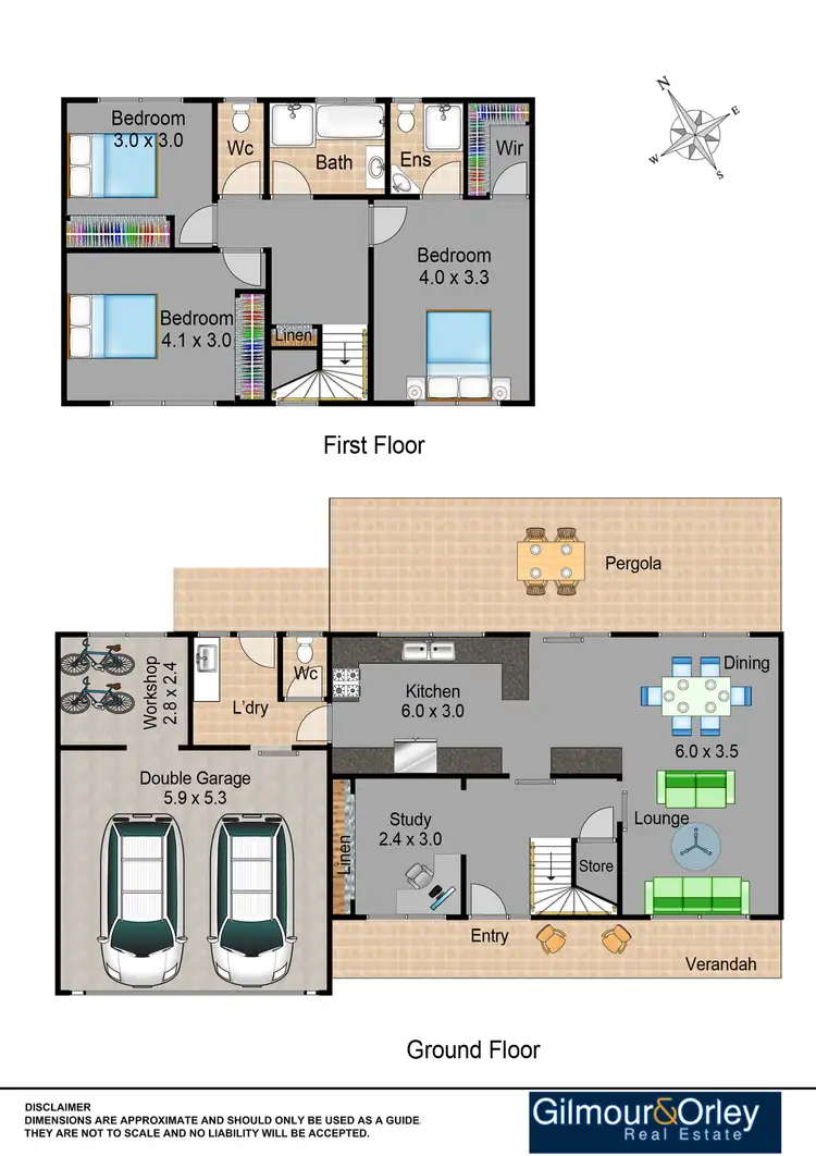 Floorplan of Homely house listing, 6 Brady Place, Kellyville NSW 2155