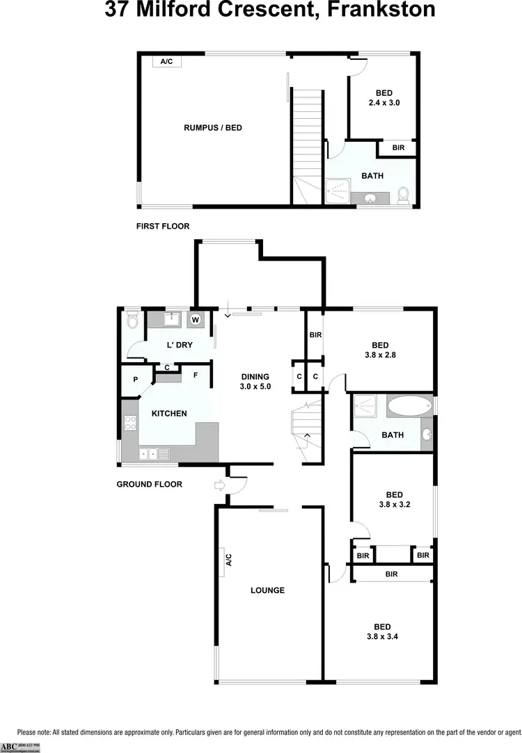 Floorplan of Homely house listing, 37 Milford Crescent, Frankston VIC 3199