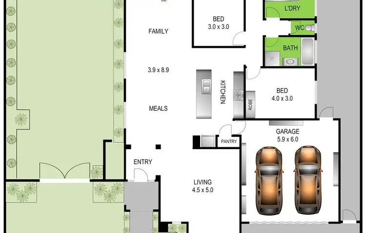 Floorplan of Homely house listing, 30 Barry Court, Grovedale VIC 3216
