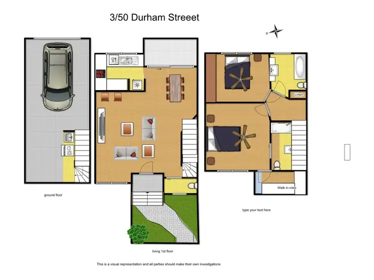 Floorplan of Homely townhouse listing, 3/50 DURHAM STREET, St Lucia QLD 4067
