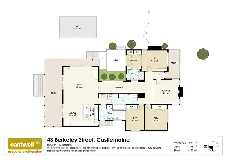 Floorplan of Homely house listing, 43 Berkeley Street, Castlemaine VIC 3450