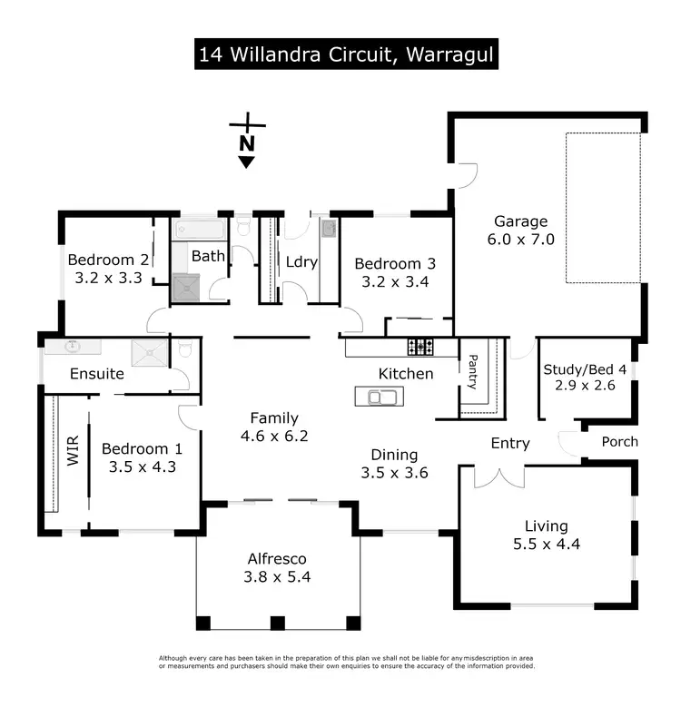 Floorplan of Homely house listing, 14 Willandra Circuit, Warragul VIC 3820