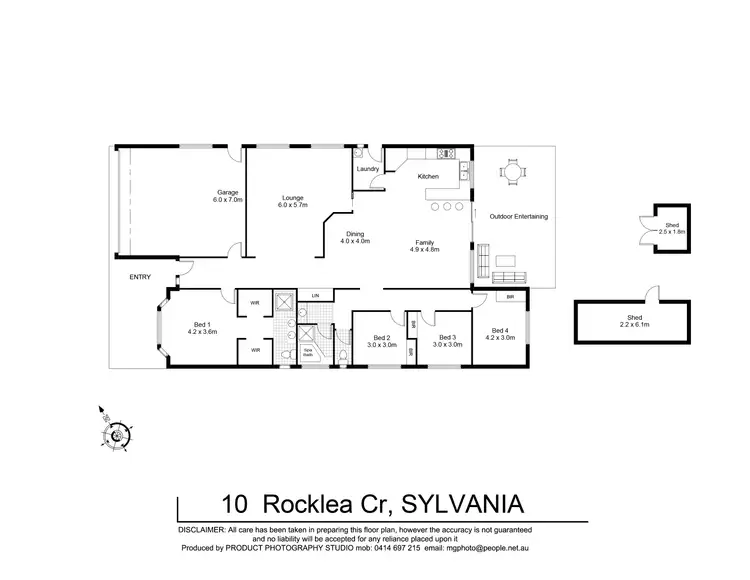 Floorplan of Homely house listing, 10 Rocklea Crescent, Sylvania NSW 2224