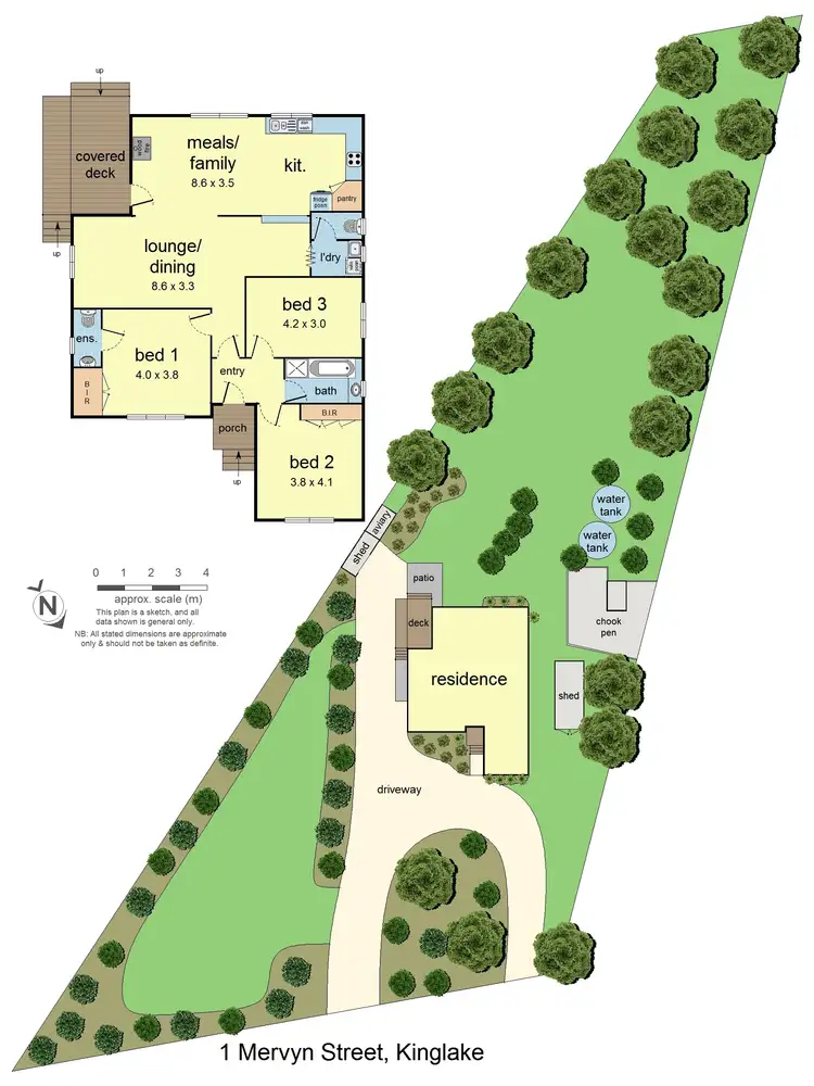 Floorplan of Homely house listing, 1 Mervyn Street, Kinglake VIC 3763