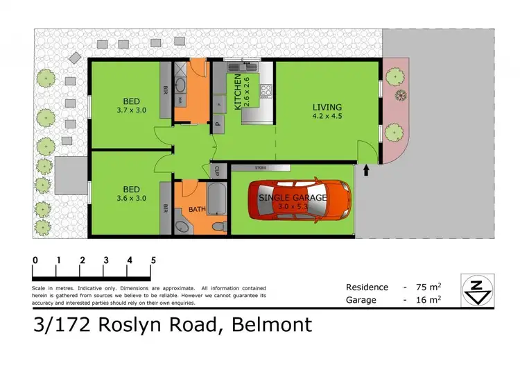 Floorplan of Homely unit listing, 3/172 Roslyn Road, Belmont VIC 3216