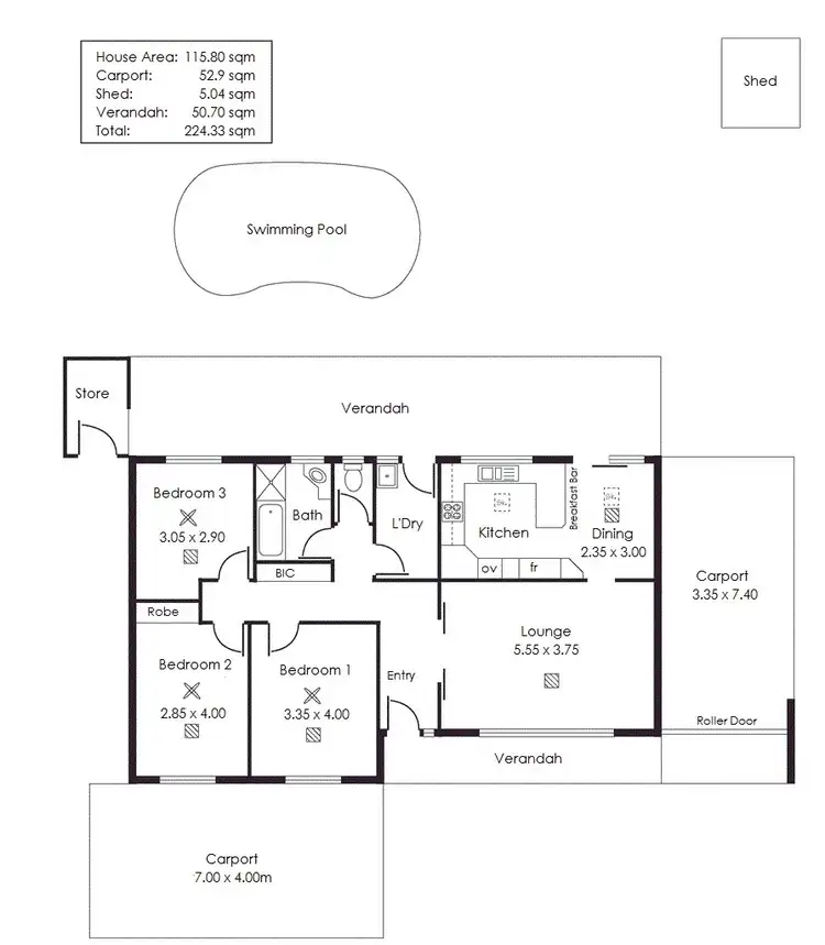 Floorplan of Homely house listing, 27 Piccadilly Road, Salisbury East SA 5109