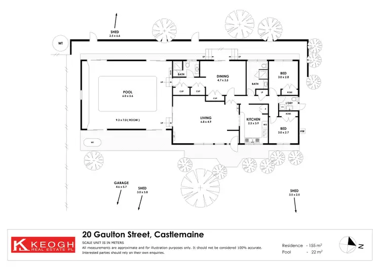 Floorplan of Homely house listing, 20 Gaulton Street, Castlemaine VIC 3450
