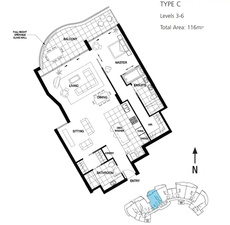 Floorplan of Homely unit listing, 503/110 Marine Parade, Coolangatta QLD 4225