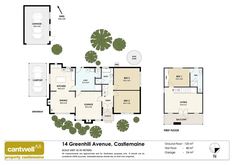 Floorplan of Homely house listing, 14 Greenhill Avenue, Castlemaine VIC 3450