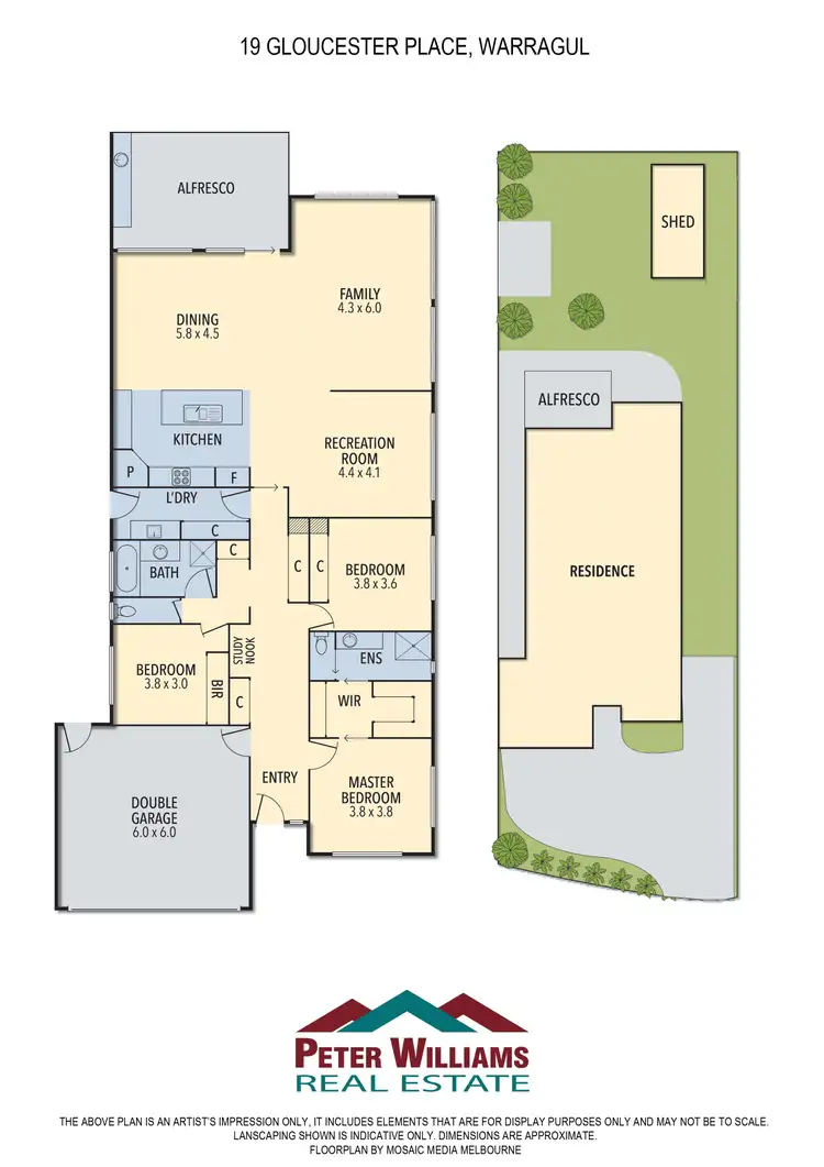 Floorplan of Homely house listing, 19 Gloucester Place, Warragul VIC 3820