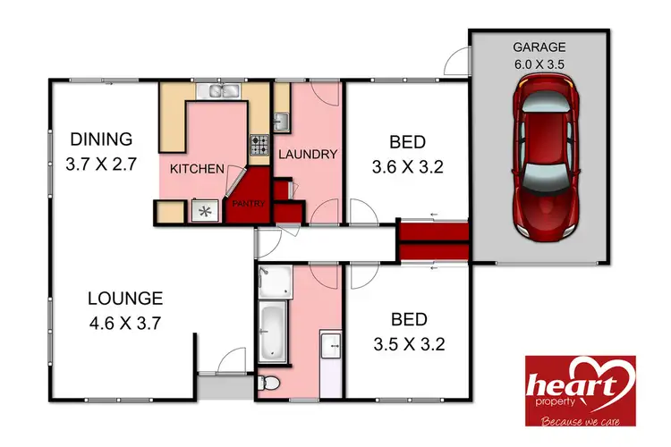 Floorplan of Homely unit listing, 1/400 York Street, Sale VIC 3850