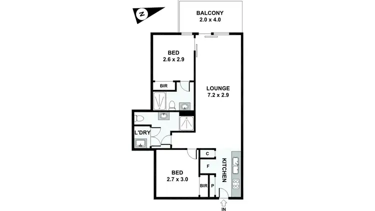Floorplan of Homely apartment listing, 406/15-21 Harrow Street, Box Hill VIC 3128