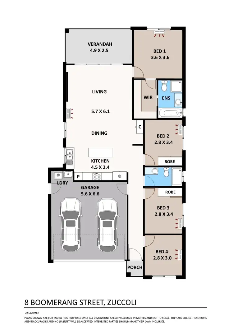 Floorplan of Homely house listing, 8 Boomerang Street, Zuccoli NT 832
