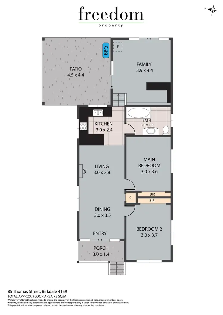 Floorplan of Homely house listing, 85 Thomas Street, Birkdale QLD 4159