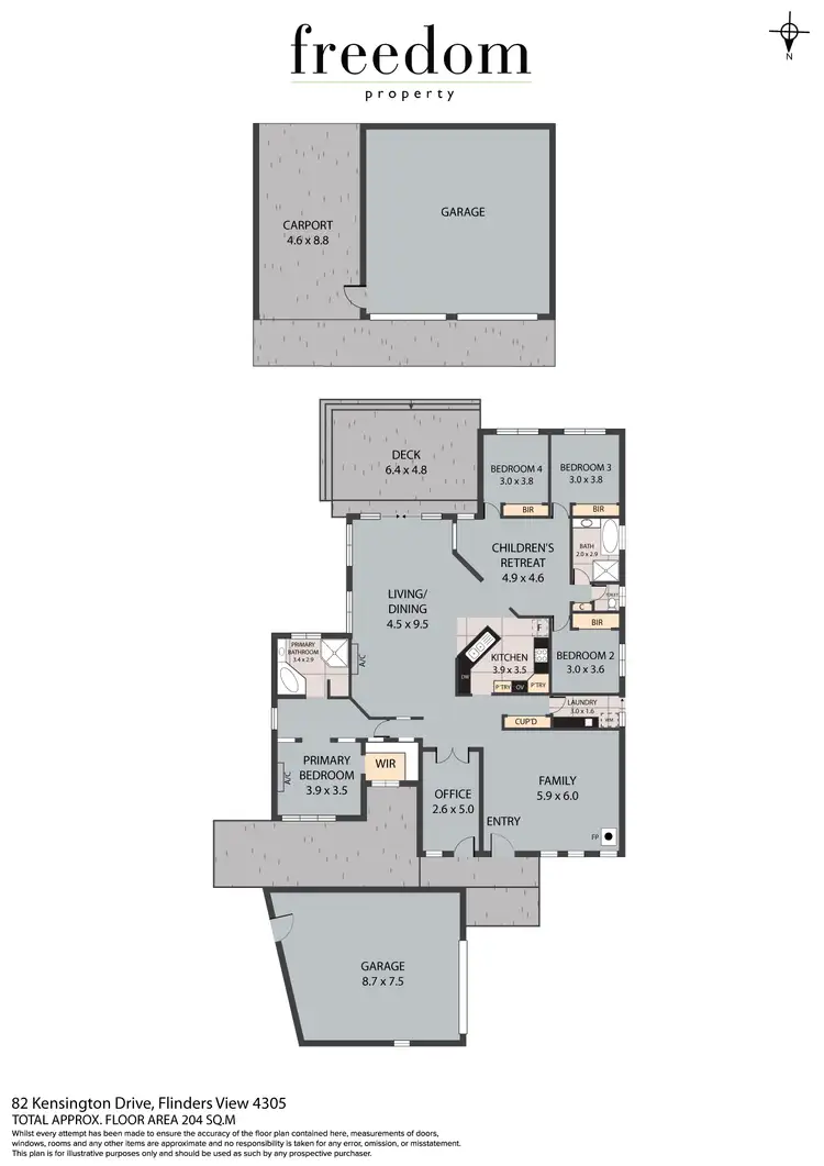 Floorplan of Homely house listing, 82 Kensington Drive, Flinders View QLD 4305