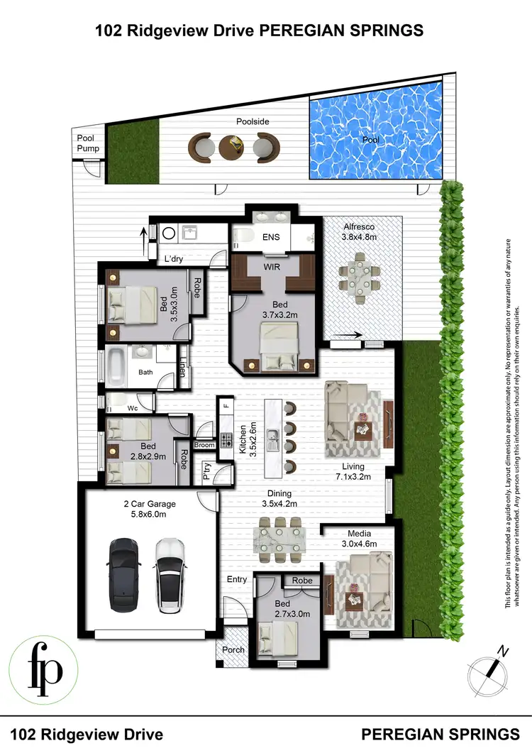 Floorplan of Homely house listing, 102 Ridgeview Drive, Peregian Springs QLD 4573