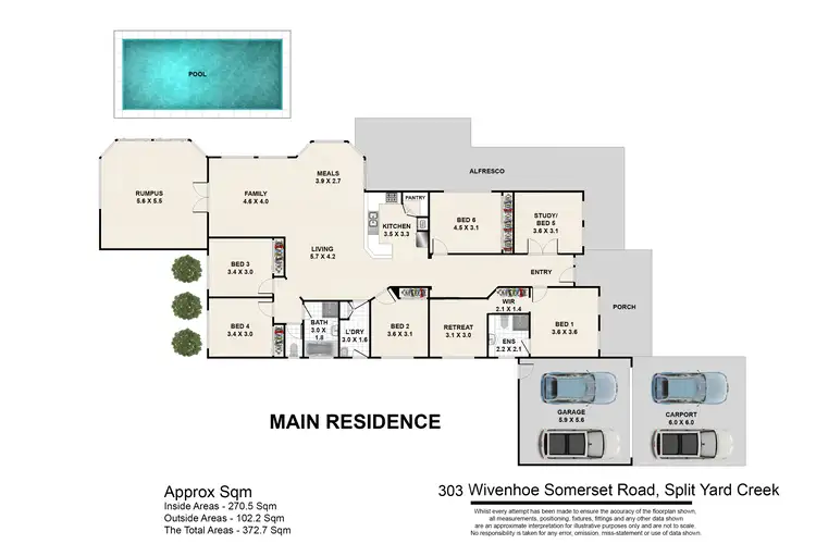 Floorplan of Homely rural property listing, 303 Wivenhoe Somerset Road, Split Yard Creek QLD 4306