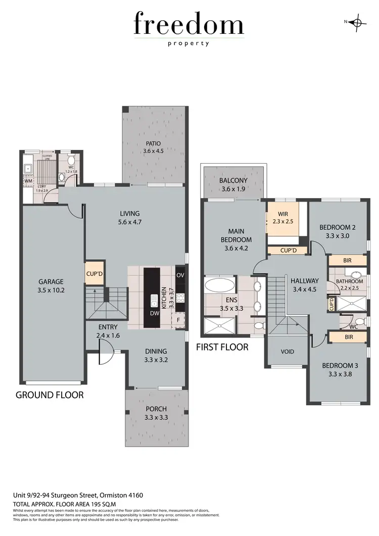 Floorplan of Homely townhouse listing, Unit 9/92-94 Sturgeon Street, Ormiston QLD 4160