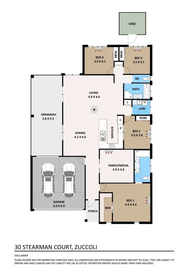 Floorplan of Homely house listing, 30 Stearman Court, Zuccoli NT 832